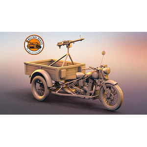 1/72 伊・ベネリM36三輪オートバイ【PD72015】