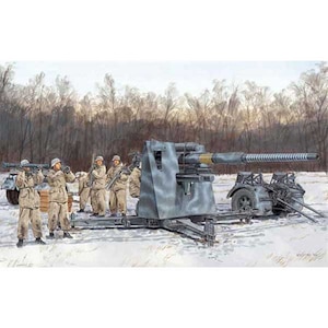 【再生産】1/35 WW.II ドイツ軍 88mm砲 Flak36 w/高射砲兵（冬季装備）【DR6260】