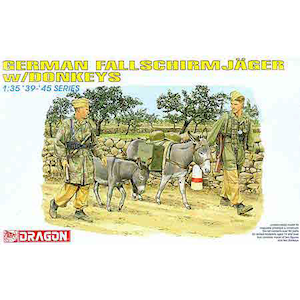 【再生産】1/35 WW.II ドイツ軍 降下猟兵 w/ロバ【DR6077】