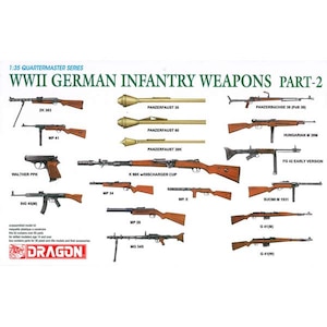 【再生産】1/35 WW.II ドイツ軍 歩兵用 ウエポン(銃器）セットII【DR3816】