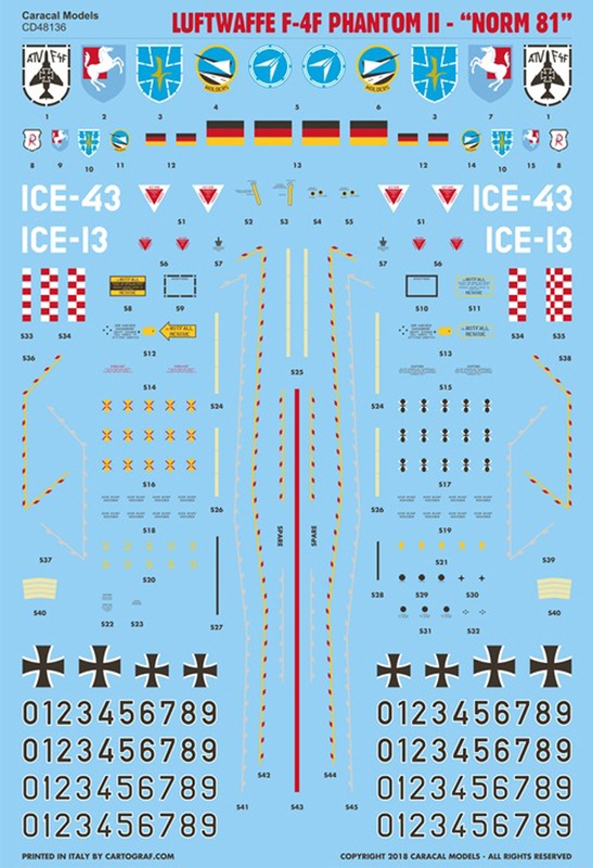 再生産】1/48 ドイツ空軍 F-4F ファントムII ”Norm 81” デカール