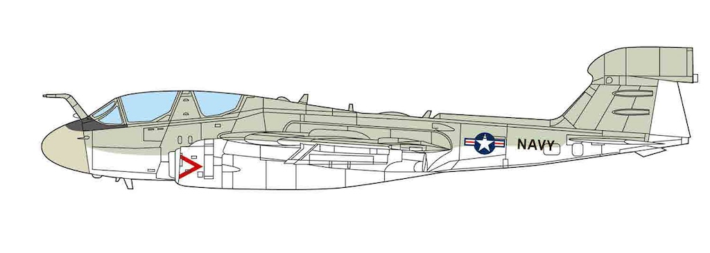 再生産】1/144 アメリカ海軍 電子戦機 EA-6B プラウラー【AE144