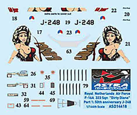 1/144 オランダ空軍 F-16A 323飛行隊 50周年特別塗装機 Dirty