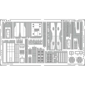 【再生産】1/48 A-10C サンダーボルトII エッチングパーツ(外装用)【M48-17】