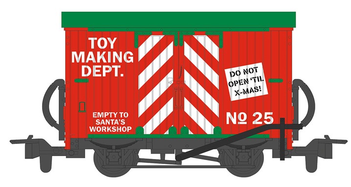 鉄道模型　OO-9(軌間9mm) ボックスバン ”クリスマス サンタのワークショップ” [PEGR-910] OO-9) GR-910 Box Van Christmas Santa`s Workshop (Model Train