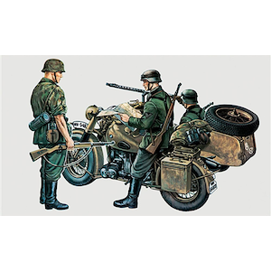 �C�^�����b�y�Đ��Y�z1/35 WW.II �h�C�c�R BMW R75 �T�C�h�J�[ �t�B�M���A3�̕t���yIT0315�z�bIT0315 WW.II �޲� BMW R75 ���޶�