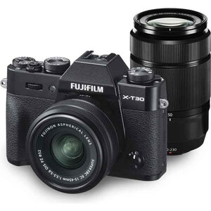 ミラーレス一眼カメラ Fujifilm X T30 ダブルズームレンズキット ブラック Joshin Webショップ 通販 富士フイルム Fx T30wzlk B