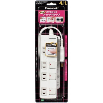 ザ・タップZ ACアダプター対応 4口 1mコード 黒 WHS25149BP