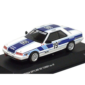 @1/43 日産 ｽｶｲﾗｲﾝ RS ﾀｰﾎﾞ R30 Gr.A No.19/1985 ﾎﾜｲﾄ/ﾌﾞﾙｰ【K03602D】<br>【在庫処分】