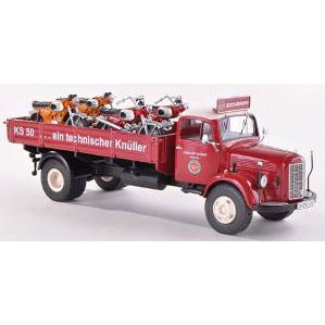 1/43 メルセデスL3500 トラック レッド ツェンダップ KSバイク 4台 1/43 メルセデスL3500 トラック レッド ツェンダップ KSバイク 4台 1