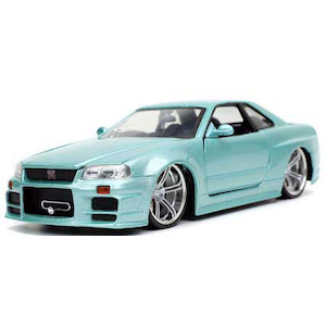 1/24 F＆F ニッサン スカイライン GT-R (BNR34)ライトグリーンメタリック (ブライアン)【JADA32608】