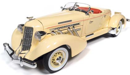 ミニカー　1/18 1935 オーバーン 851 スピードスター(クリーム) 「クラシック ゴールド 2021 リリース 3」 [AW297] 1935 Auburn 851 Speedster, Cream/Ivory - Auto World AW297
