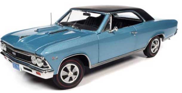 ミニカー　1/18 1966 シェビー シェベル SS396(ブルー×ブラック) [AMM1282] 1/18 1966 シェビー シェベル SS396 ブルー/ブラック【AMM1282