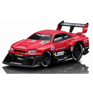 【再生産】1/64 Liberty Walk 1999 ニッサン スカイライン GT-R R34 レッド/ブラック【MS15566RBK】