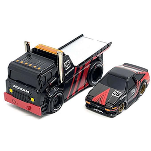 1/64 JDMフラットベッド/1983 トヨタ スプリンター トレノ (AE86) ブラック/レッド【MS11532AE86】【在庫処分】