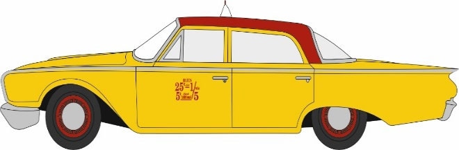 1/87 1960 フォード フェアライン セダン NYC タクシー