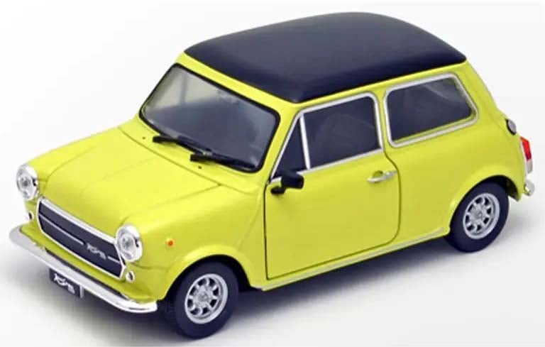 DICKIE 1/12 ミニクーパー カブリオ イエロー ディスプレイ