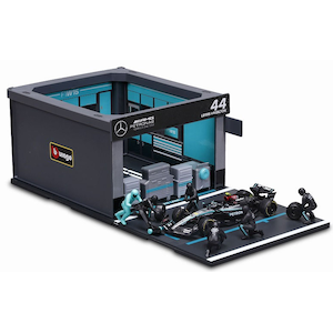 �u���S�b1/43 �����Z�f�X-AMG �y�g���i�X F1�`�[�� PIT PASS �Z�b�g W15 No,44(�N���[�~6pcs,�p�h�b�N�K���[�W)�yBUR38452H�z�bBUR38452H MAMG ����Ž ��� W15 No44