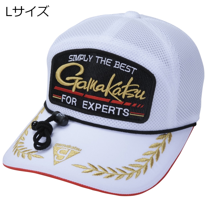 オールメッシュキャップ ワッペン Lサイズ(ホワイト) | がまかつ オールメッシュキャップ ワッペン Lサイズ(ホワイト) | がまかつ