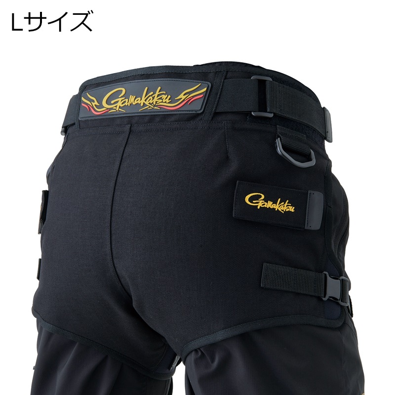 ヒップガード　がまかつ CORDURA(R) ヒップガード ローバックタイプ Lサイズ(ブラック