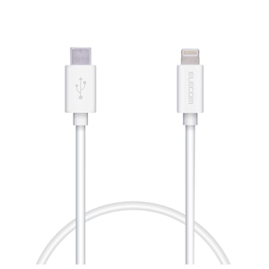 �G���R���biPhone �[�d�P�[�u�� �Z�� Type-C ���C�g�j���O�P�[�u�� 0.5m PD�Ή� MFi�F�؁i�z���C�g�j�bMPA-CL05XWH