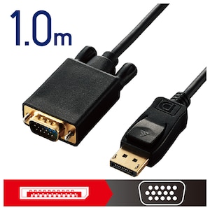 �G���R���bDisplayPort�pVGA�ϊ��P�[�u�� 1.0m�i�u���b�N�j�bCAC-DPVGA10BK