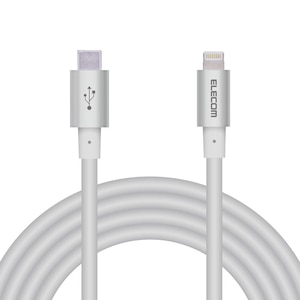 �G���R���b�[�d�P�[�u�� Type-C Lightning�P�[�u�� 2m PD�Ή� MFi�F�� ���}�� �f�����ɂ��� �ϋv�d�l �X�����A���~�R�l�N�^�i�V���o�[�j�bMPA-CLPS20SV