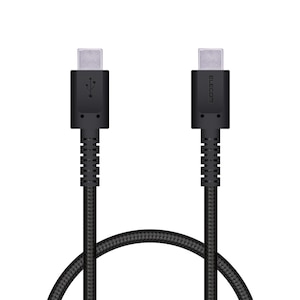 �G���R���bType-C �P�[�u�� USB C to C 0.3m PD 60W ���ϋv �i�C�����f�ށi�u���b�N�j�bMPA-CCS03PNBK