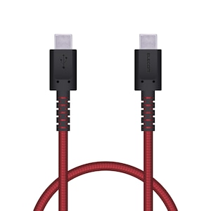 �G���R���bType-C �P�[�u�� USB C to C 0.3m PD 60W ���ϋv �i�C�����f�ށi���b�h�j�bMPA-CCS03PNRD