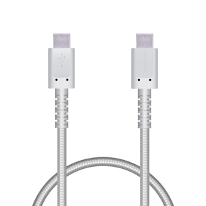 �G���R���bType-C �P�[�u�� USB C to C 0.3m PD 60W ���ϋv �i�C�����f�ށi�z���C�g�j�bMPA-CCS03PNWH