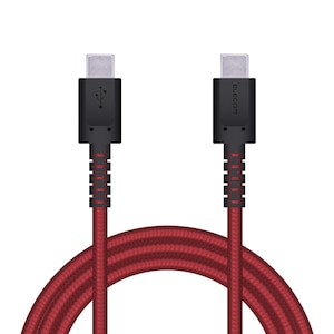�G���R���bType-C �P�[�u�� USB C to C 1.2m PD 60W ���ϋv �i�C�����f�ށi���b�h�j�bMPA-CCS12PNRD