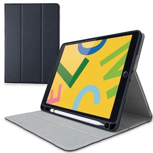 �G���R���biPad 10.2�C���` ��9/��8/��7����i2019�N/2020�N/2021�N�j�p �t���b�v�P�[�X Pencil���[ �X���[�v�Ή��i�u���b�N�j�bTB-A19RSABK