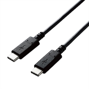 �G���R���bUSB Type C �P�[�u�� USB-C to USB-C 1.5m �[�d/�f�[�^�]���p PD 60W 3A USB2.0 RoHS�w�ߏ����i�u���b�N�j�bU2C-CC15NBK2