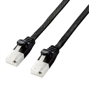 �G���R���bLAN�P�[�u�� CAT6A �ܐ܂�h�~ �t���b�g 5.0m�i�u���b�N�j�bLD-GFAT/BK50