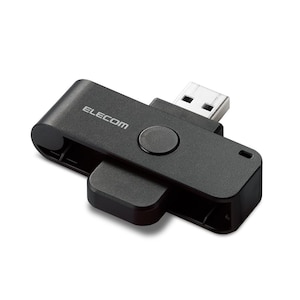 エレコム｜ICカードリーダライタ 接触式 直挿しタイプ（ブラック）｜MR-ICD102BK