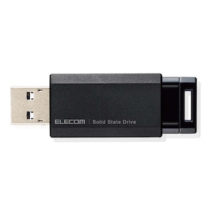 エレコム｜ELECOM｜USB3.2(Gen2)対応 外付けポータブルSSD 500GB(ブラック)【PS5/PS4/PS4 PRO 動作確認済】｜ESD-EPK0500GBK