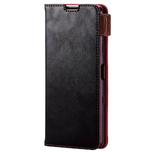 �G���R���bXperia 10 III�iSO-52B/SOG04�j/Lite�p �蒠�^���U�[�P�[�X �X�e�b�` ���Εt���i�u���b�N�j�bPM-X213PLFYBK