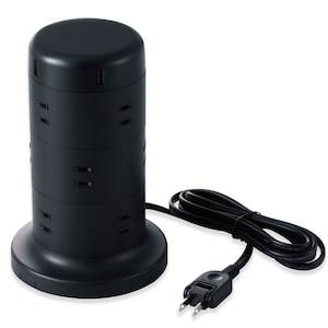 �G���R���b�^���[�^�^�b�v�i12��+USB 5�|�[�g�E2m�j�u���b�N�bTT-U02-1220BK