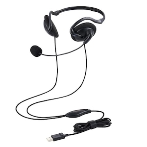 エレコム｜有線ヘッドセット ネックバンド型 両耳｜HS-NB06UBK