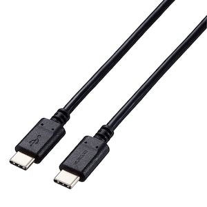�G���R���bUSB Type C �P�[�u�� USB-C to USB-C 1m �[�d/�f�[�^�]���p PD 100W 5A USB2.0 �R���p�N�g�R�l�N�^ RoHS�w�ߏ����i�u���b�N�j�bU2C-CC5PC10NBK