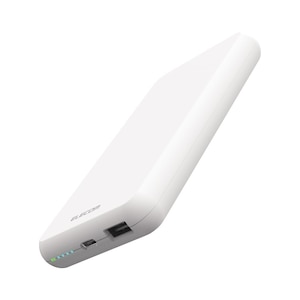 エレコム｜モバイルバッテリー 10000mAh 大容量 15W / 3A 入出力(Type-C×1) 出力(USB-A×1) おまかせ充電対応（ホワイト）｜DE-C38-10000WH