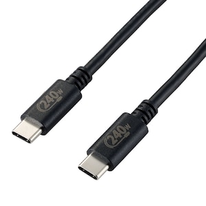 �G���R���bUSB Type C �P�[�u�� USB-C to USB-C 1m �[�d/�f�[�^�]���p USB PD EPR 240W 5A USB2.0 RoHS�w�ߏ����i�u���b�N�j�bU2C-CCPE10NBK