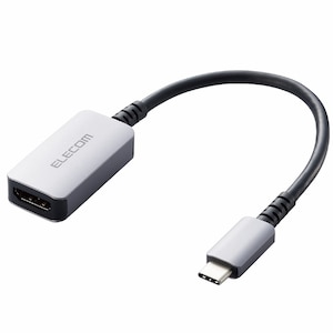 �G���R���bUSB Type-C to HDMI �ϊ� �~���[�����O �}���`�f�B�X�v���C�Ή� 4K 60Hz �f���ɋ��� ���ϋv�i�V���o�[�j�bAD-CHDMIQSSV