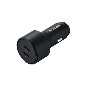エレコム｜シガーソケット カーチャージャー 最大合計出力40W USB-C×2 PD 20W（ブラック）｜MPA-CCPD09BK