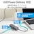 エレコム｜USB Type-C ドッキングステーション ハブ 5-in-1 PD 90W出力 USB-C×2/USB-A×2/HDMI 固定用スタンド付（シルバー）｜DST-C18SV