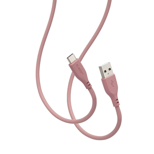 エレコム｜Type-Cケーブル USB A to C 1m 断線しにくい シリコン素材 やわらかい（モーブブラウン）｜MPA-ACSS10BR