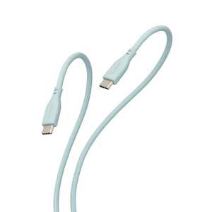 エレコム｜Type-Cケーブル USB C to C 1m PD 60W 断線しにくい シリコン素材 やわらかい（パールグリーン）｜MPA-CCSS10GN