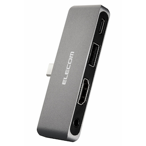 �G���R���bUSB Type-C/���}���^�C�v�h�b�L���O�X�e�[�V���� 4-in-1 PD 55W�o��(USB-C/USB-A/HDMI/3.5mm4�ɃX�e���I�~�j)�i�V���o�[�j�bDST-C25SV