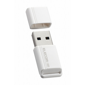 エレコム｜ELECOM｜USB 10Gbps(USB3.2(Gen2))外付けポータブルSSD キャップ式 1TB（ホワイト）｜ESD-EXS1000GWH