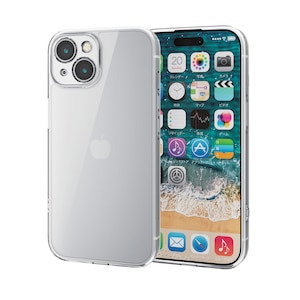 �G���R���biPhone15�i6.1inch/2��j�p �P�[�X �n�C�u���b�h �J�o�[ �Ռ��z�� �J���������Y�ی�݌v �X�g���b�v�z�[���t �d�x5H �Ɍ��ی�i�N���A�j�bPM-A23AHVCKKCR